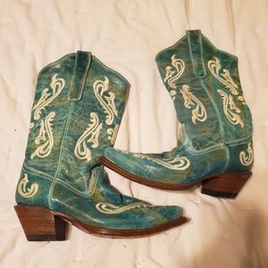 Baby blue Corral boots!